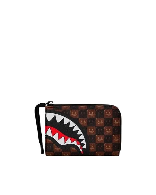 Sprayground Black Portafoglio Sharks for men