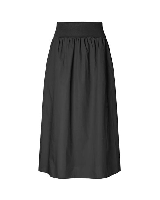 Samsøe & Samsøe Black Sathea Skirt