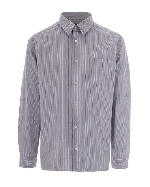 A.P.C. Purple Light Malo Shirt for men