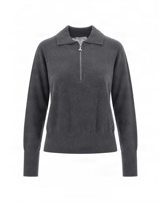 Patrizia Pepe Blue Polo Zip Astral