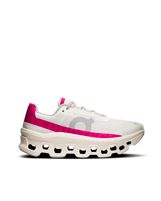 On Shoes Pink Sneakers Cloudmonster Donna Ivory Grenadine