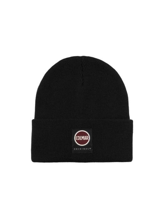 Colmar Black Cappello Con Risvolto Nero for men