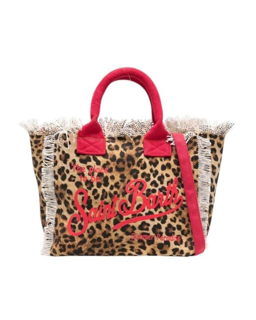 Mc2 Saint Barth Red Borsa Vanity Sand Leopard