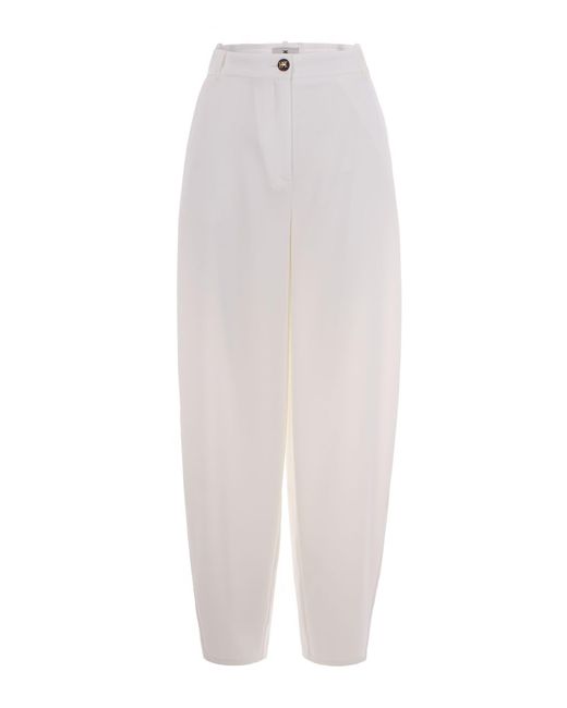 Elisabetta Franchi White Elegant Trousers For