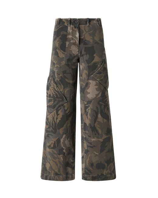 Pinko Gray Pantalone Haiku Botanic Verde