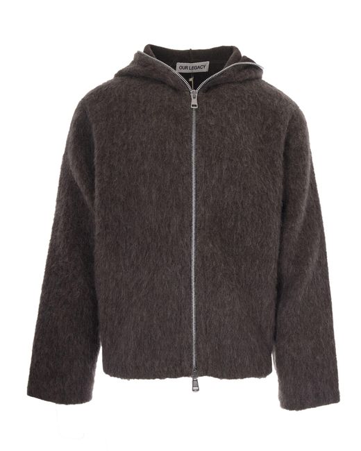 Our Legacy Black Felpa Full Zip for men