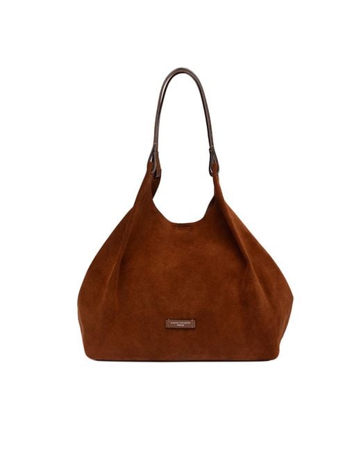 Gianni Chiarini Brown Borsa Dua Suede Cognac