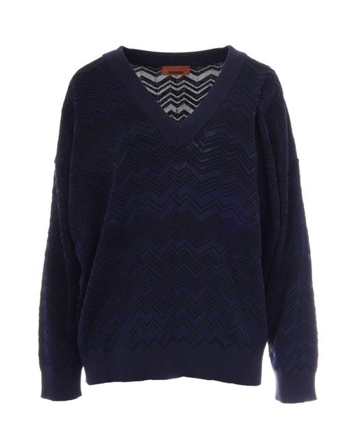Missoni Blue Maglia Solid
