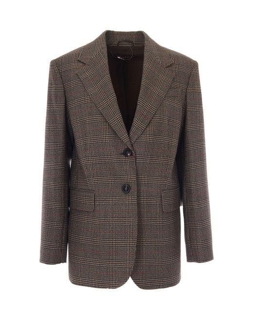 Max Mara Brown Notched Lapel Blazer