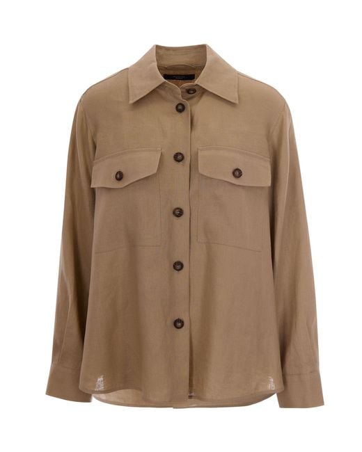 Weekend by Maxmara Brown Regular Solid Shirt