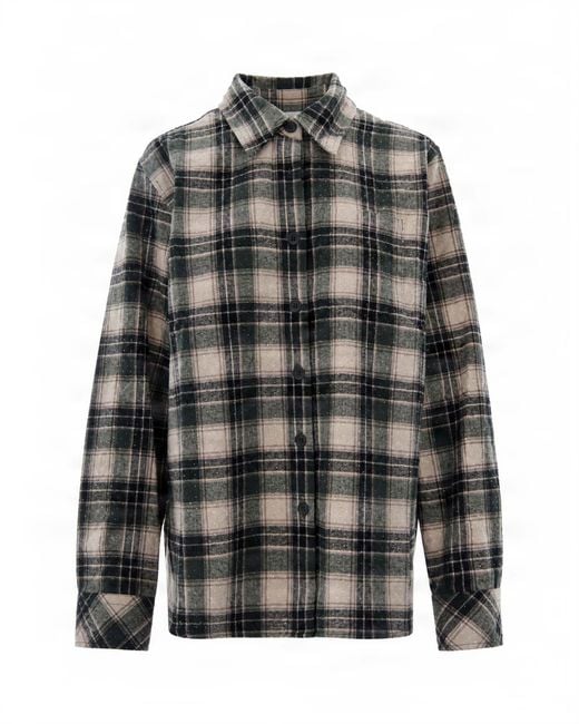 P.A.R.O.S.H. Gray Camicia Check Grigia Antracite