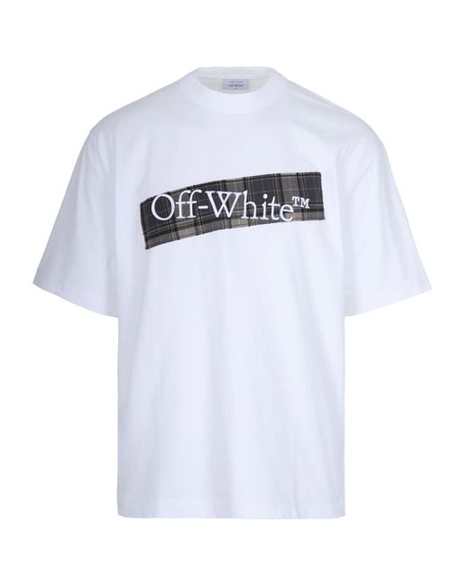 Off-White c/o Virgil Abloh White T-Shirt With Scottish Logo Patch for men