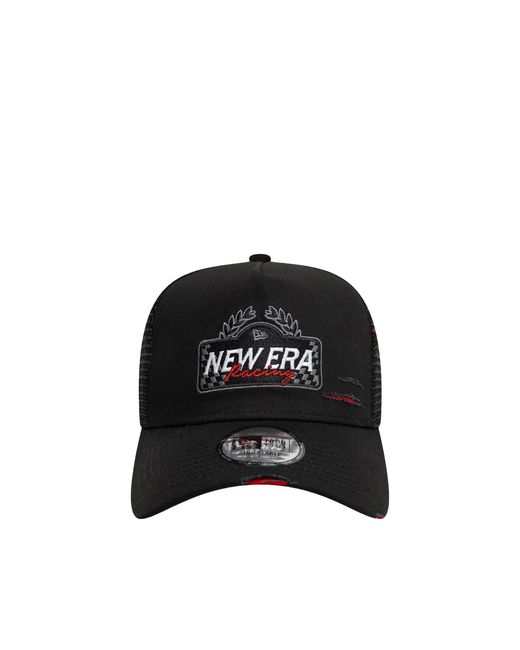 KTZ Black Cappello 9Forty A-Frame Trucker Motorsport for men