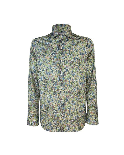 Sonrisa Green Camicia Classica Con Stampa Floreale for men