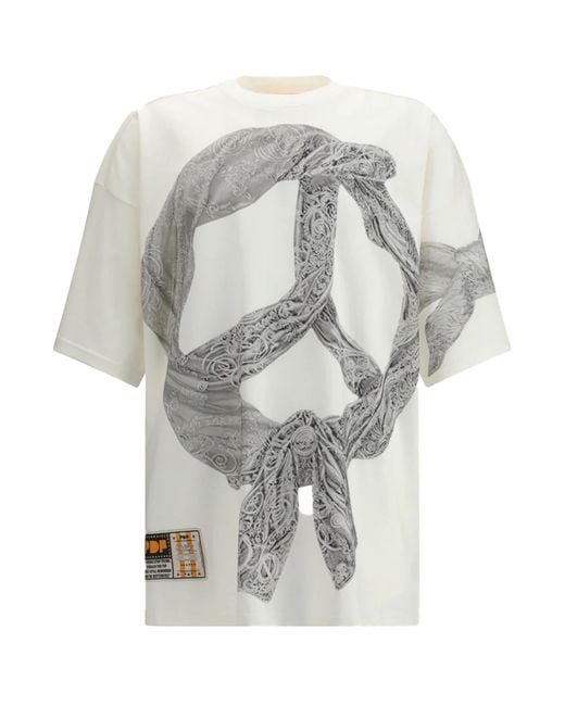 PDF CHANNEL White T-Shirt Bianca Con Stampa for men