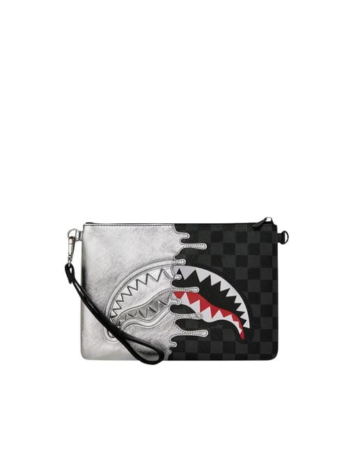 Sprayground Black Pochette Side Drip Crossover for men