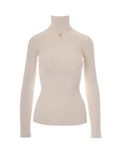 Elisabetta Franchi White Doclevita Tricot Burro