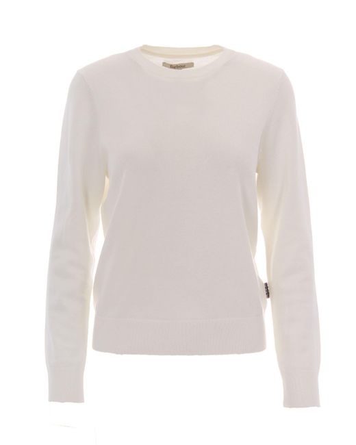 Barbour White Knit Jumper
