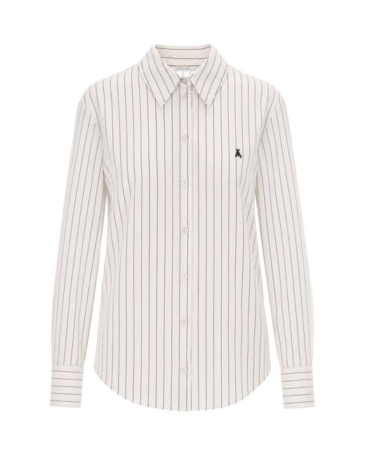 Patrizia Pepe White Camicia Gessata Onyx Stripes