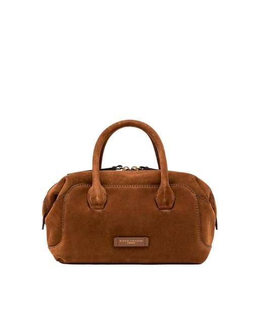 Gianni Chiarini Brown Borsa Gemma Suede Cognac