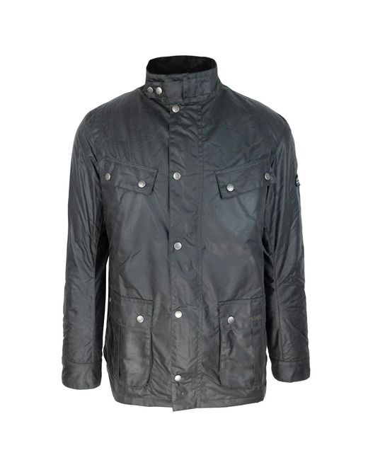 Barbour Gray Duke Waxed Jacket for men