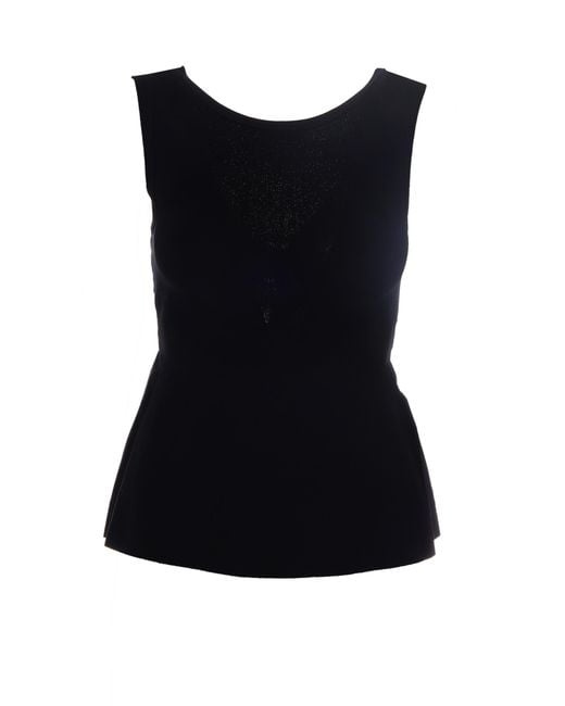 Liu Jo Black Top With Back Bow