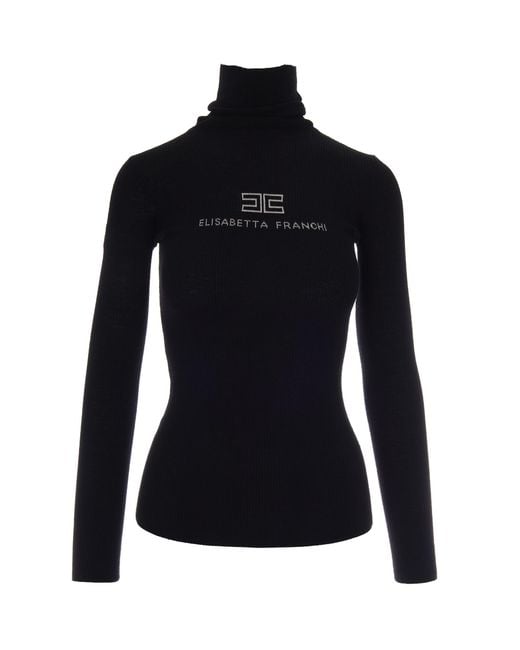 Elisabetta Franchi Black Dolcevita Costine Nero Burro