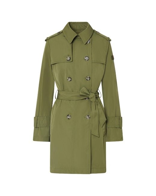 Peuterey Green Knude Tjt Trench Coat