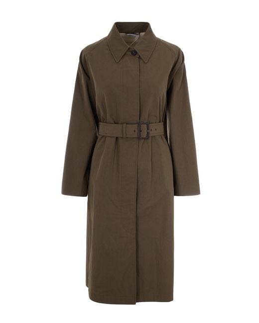 Weekend by Maxmara Brown Trench Coat Gabardine