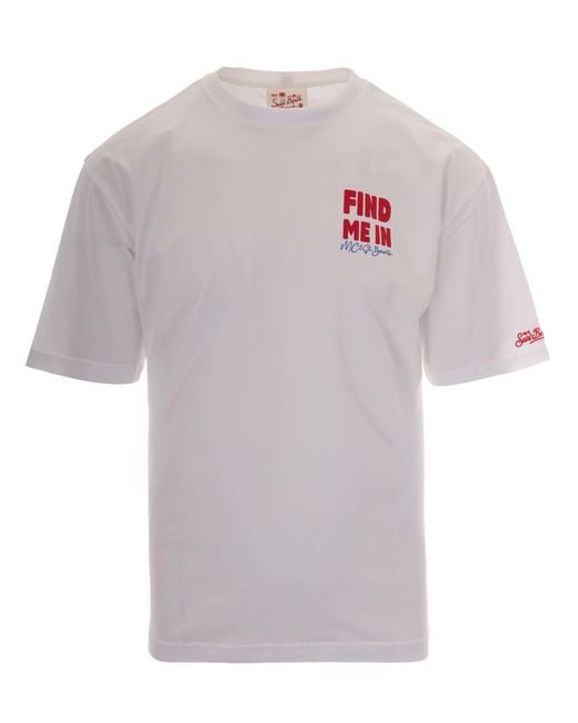 Mc2 Saint Barth White Crew Neck T-Shirt for men