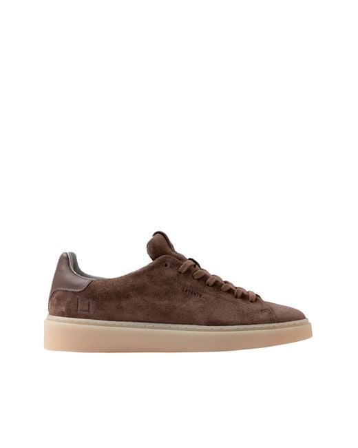 Sneaker Levante Suede Taupe di Date in Brown da Uomo