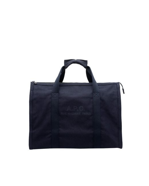 A.P.C. Blue Gym Bag Dark for men