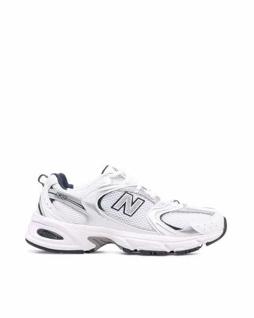 New Balance White 530 Lifestyle Shoes for men