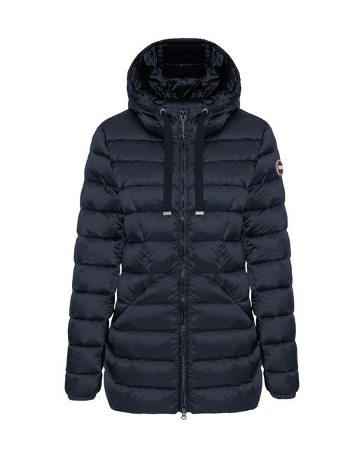 Colmar Blue Piumino Sciancrato Con Cappuccio Blu