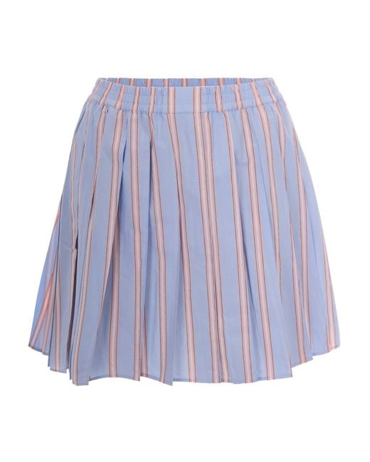 Lacoste Purple Skirt Pleated Chambray