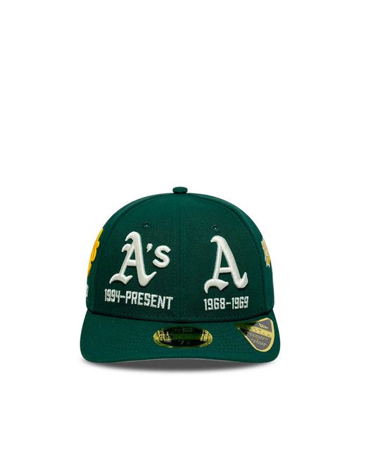 KTZ Green Cappellino 59Fifty Athletics Mlb Historic Dark for men
