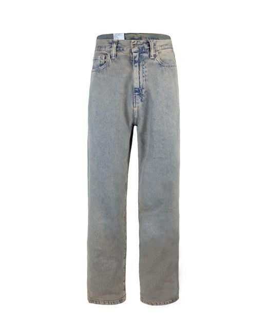 Carhartt Gray Pantalone Landon Blu for men