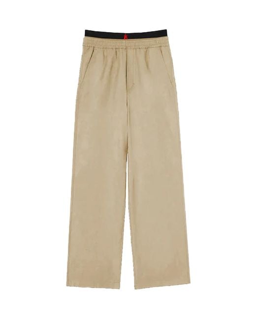 Pantalone Con Fiamme Ricamate di Vision Of Super in Natural da Uomo