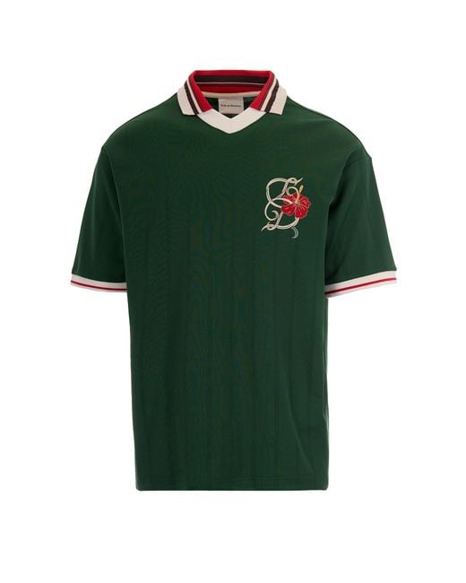 Drole de Monsieur Green Polo Hibiscus Dark for men
