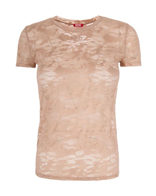 DIESEL Pink T-Shirt Kasia-Utlt Lace