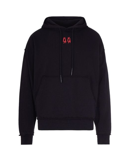 44 Label Group Blue Felpa Drip Hoodie for men