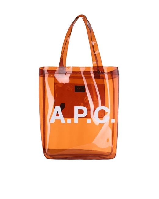 A.P.C. Orange Tote Bag Lou