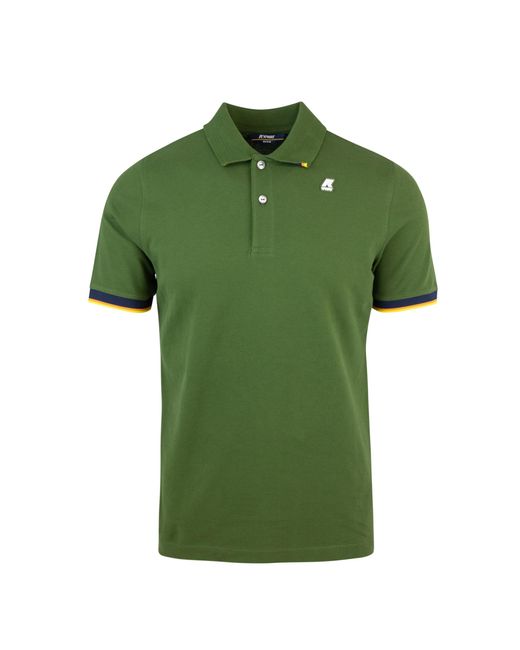 K-Way Green Polo Vincent Cypress for men