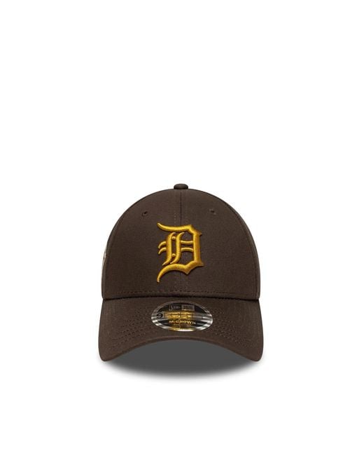 KTZ Brown Cappellino 9Forty M-Crown Detroit Tigers Mlb World Series Patch Marrone Scuro for men