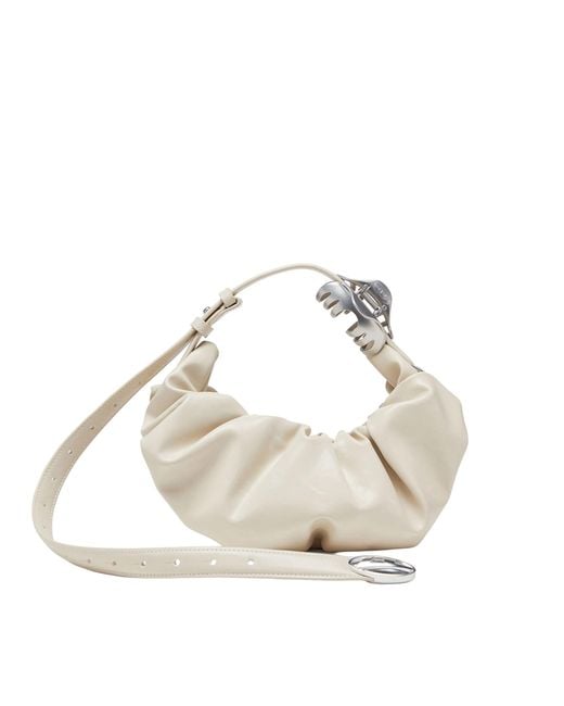 DIESEL White Borsa Hobo Grab-D Small Medium