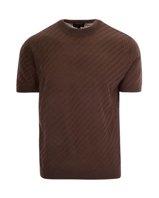 Emporio Armani Brown T-Shirt Operata for men