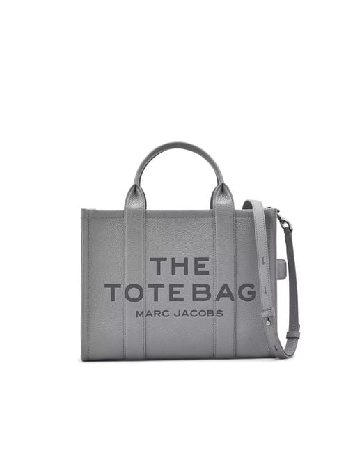 Marc Jacobs Gray Borsa Leather Medium Tote Cement