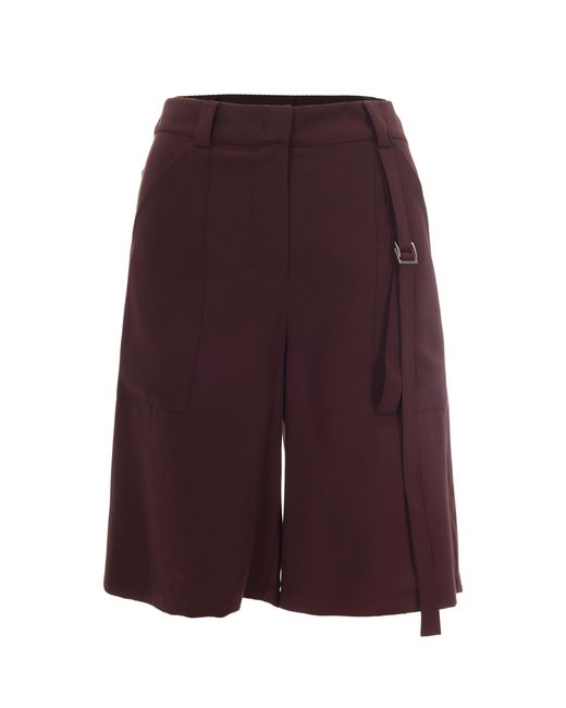 Patrizia Pepe Purple Bermuda Tencel Shorts