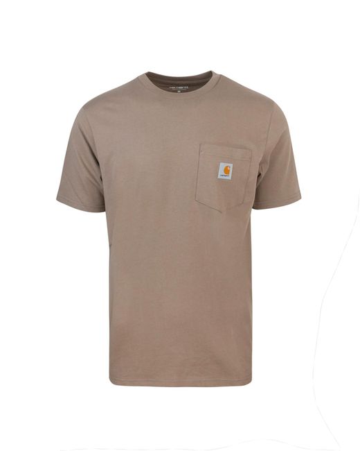 Carhartt Gray T Shirt Pocket Branch for men