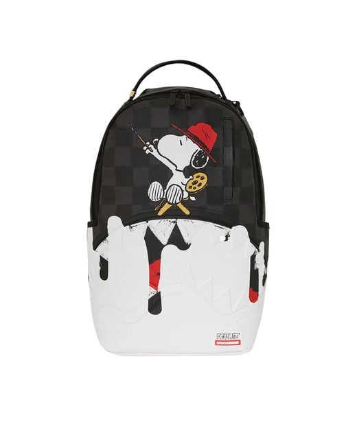 Zaino Snoopy Painting Shark Dlxsv di Sprayground in White da Uomo